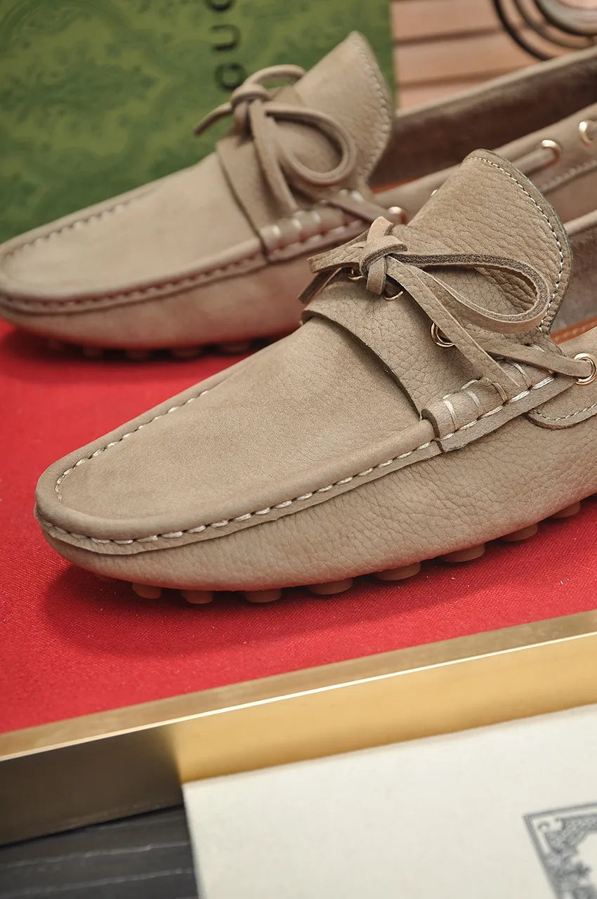 Men's Men's Shoes💰420💶【GUCCI】 (High-end Niuli) New 🍀Gucci*——Gucci Doudou Shoes! Made of imported original cowhide, the inner top layer is comfortable cowhide lining! Original wear-resistant rubber outsole! High quality products! Code number 38-44!